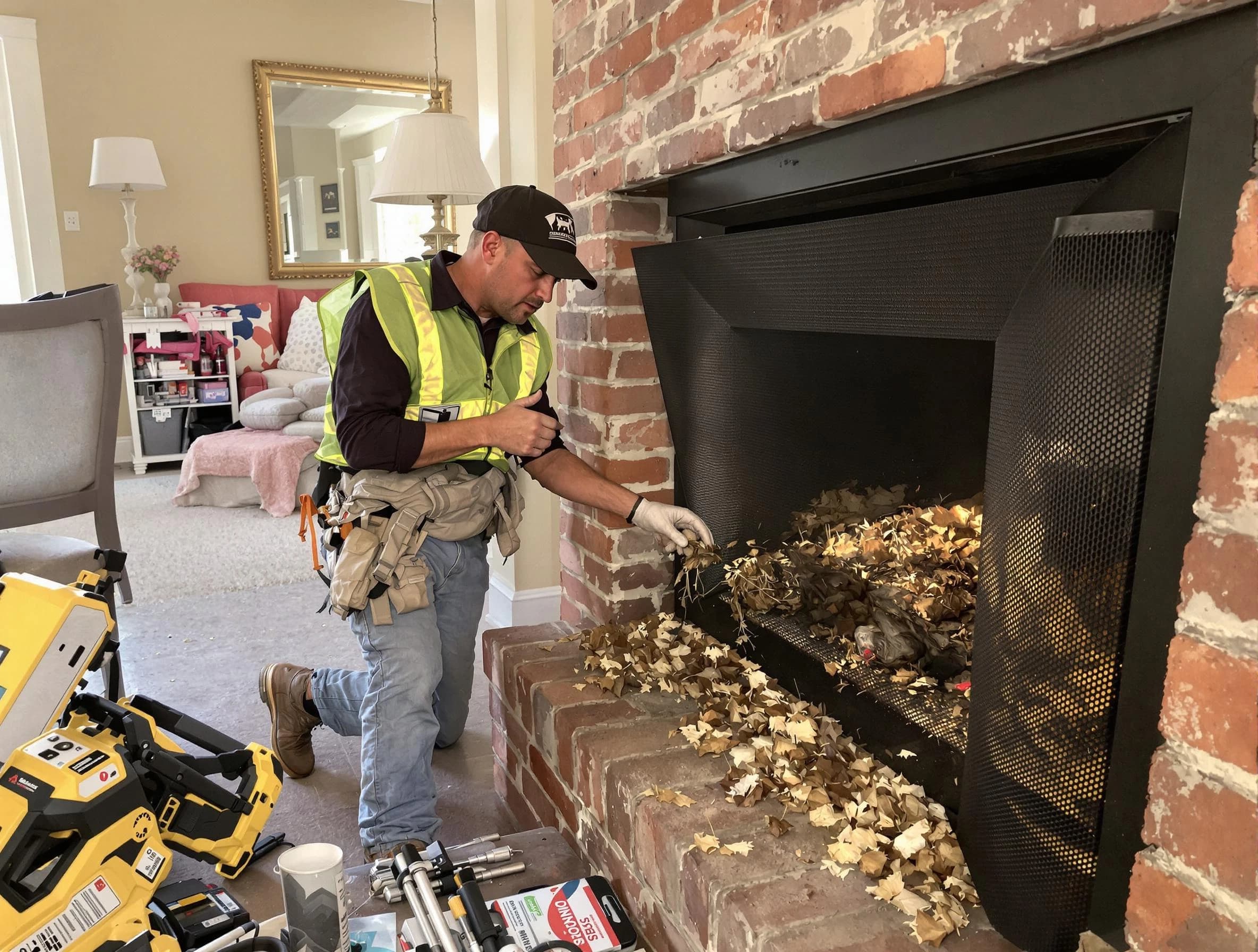 Safe screening installation by Easton Chimney Sweep in Easton, MA