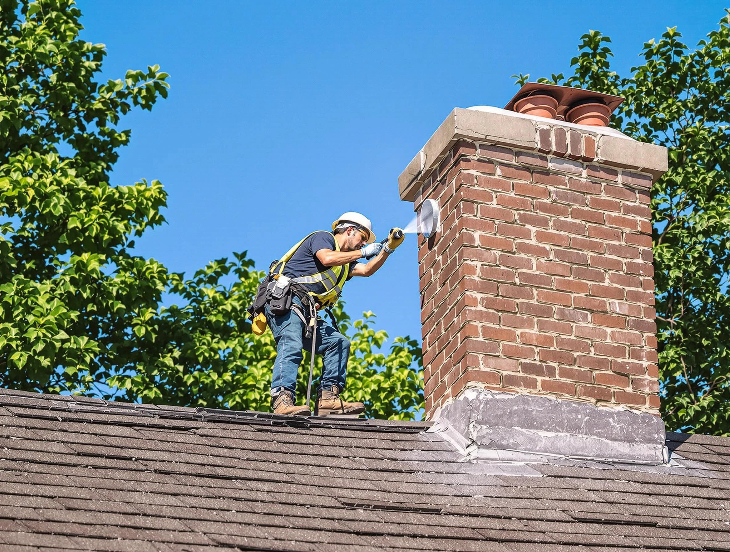Easton Chimney Sweep performing an inspection with advanced tools in Easton, MA