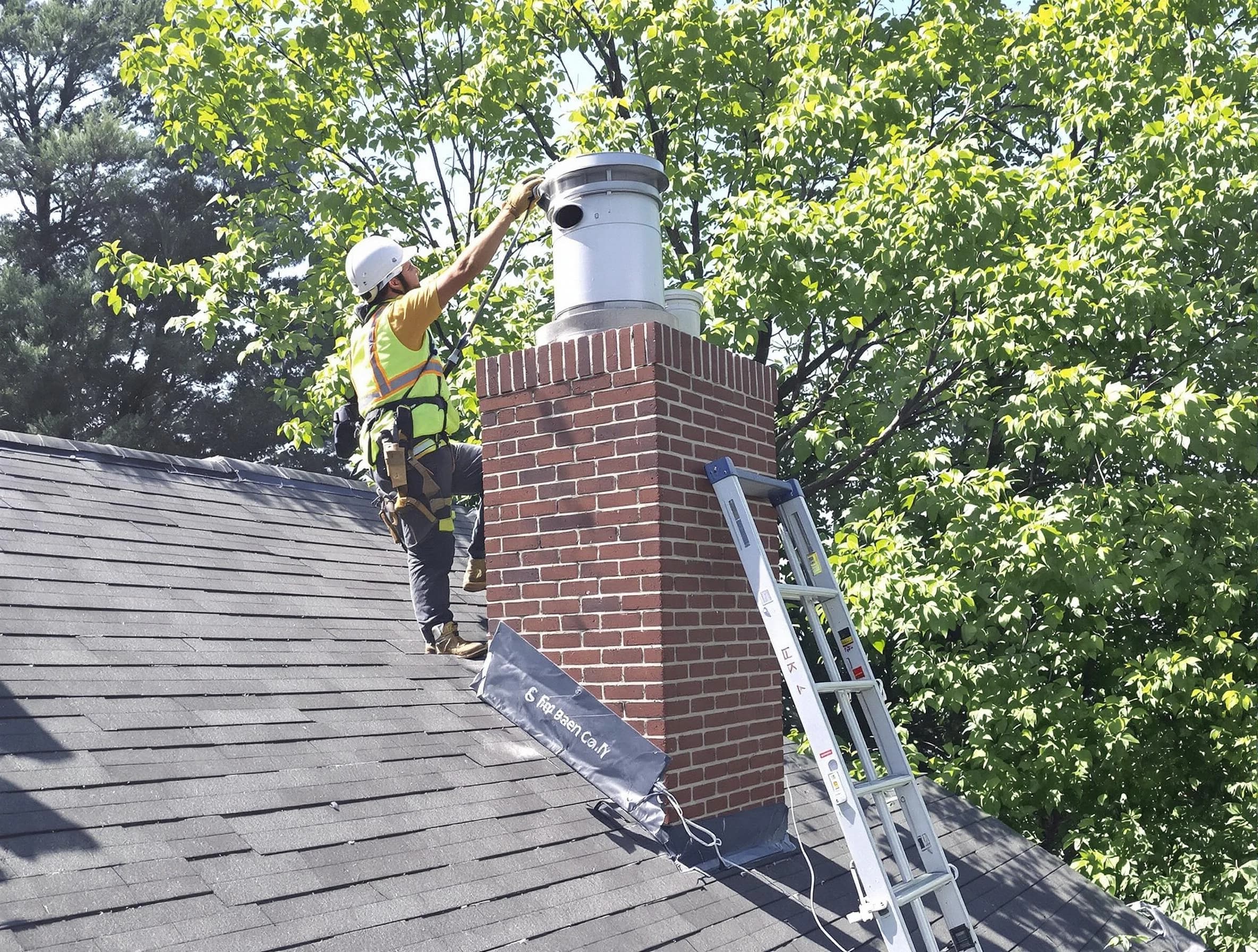 Chimney liner inspection by Easton Chimney Sweep in Easton, MA