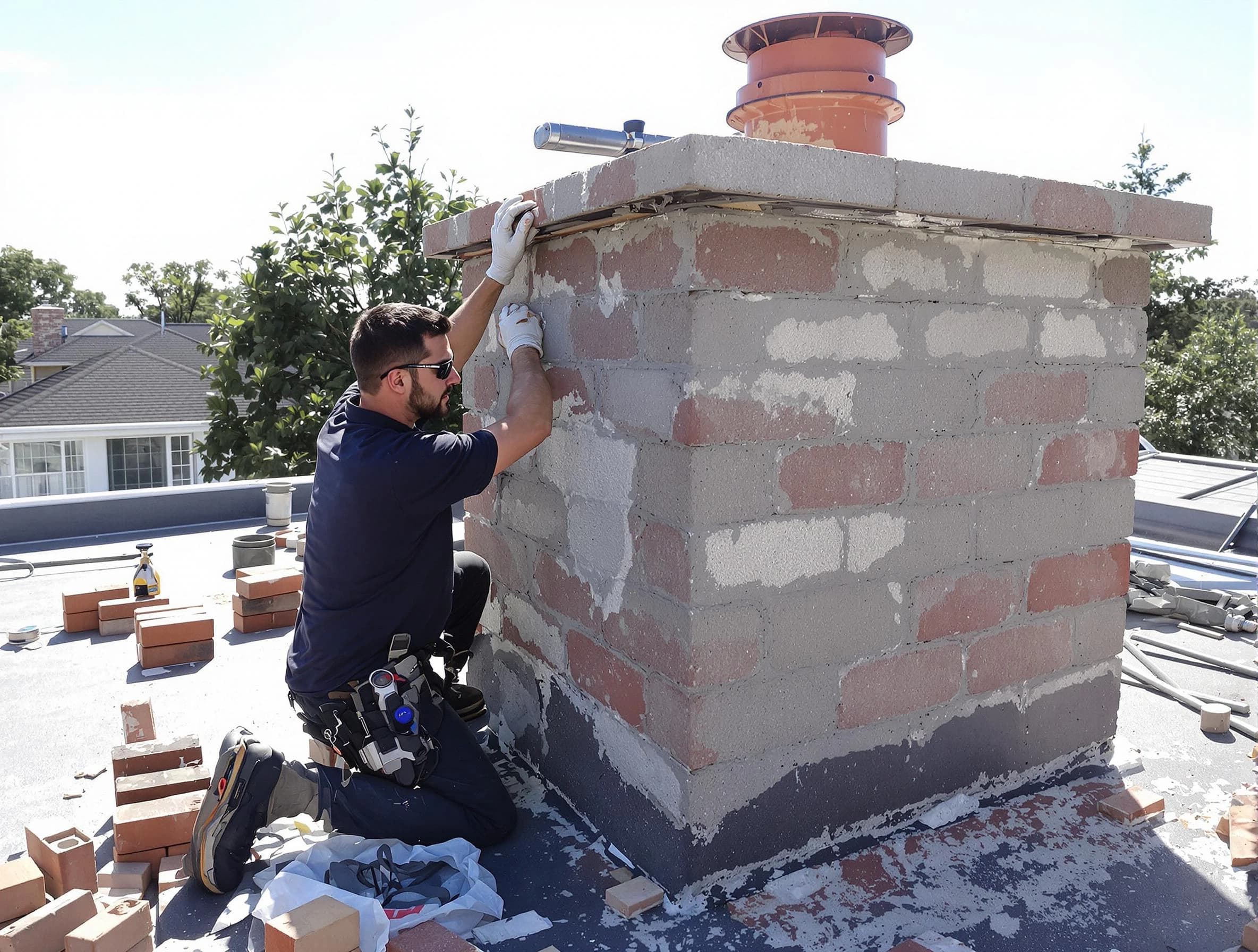 Advanced chimney repair process by Easton Chimney Sweep in Easton, MA