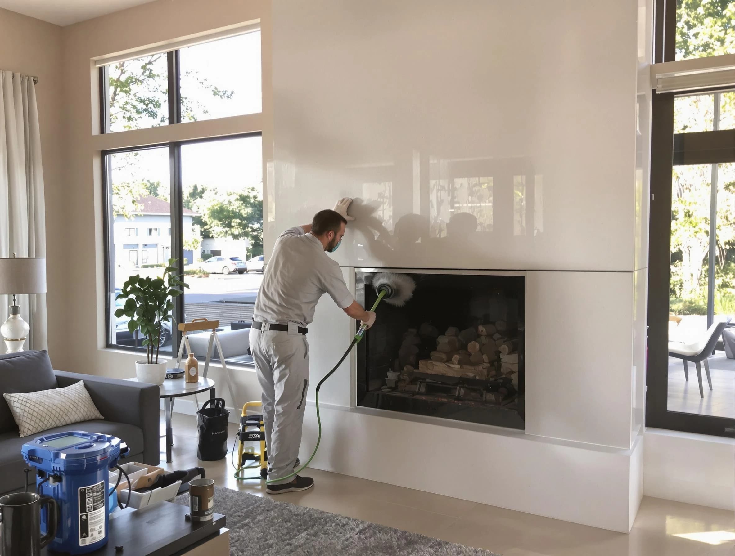 Easton Chimney Sweep performing thorough soot removal in Easton, MA