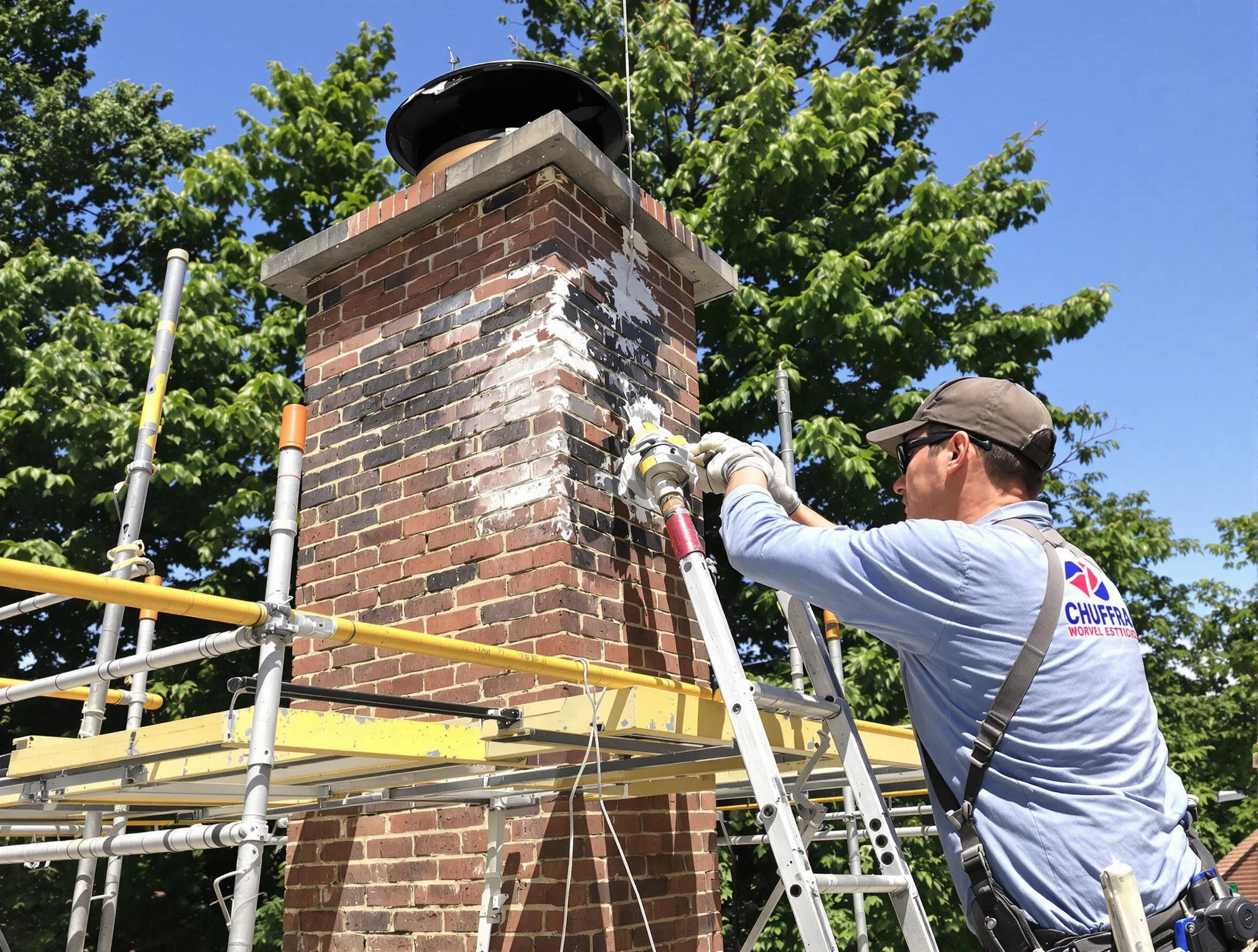 Structural chimney repair by Easton Chimney Sweep in Easton, MA