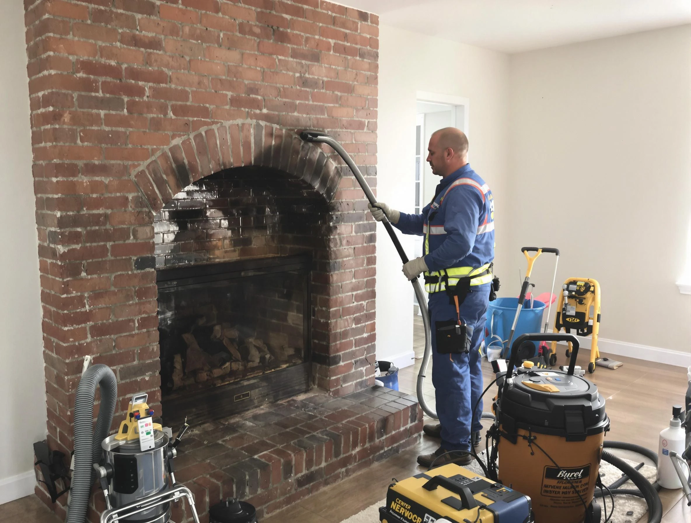 Easton Chimney Sweep expert performing detailed chimney sweep in Easton, MA